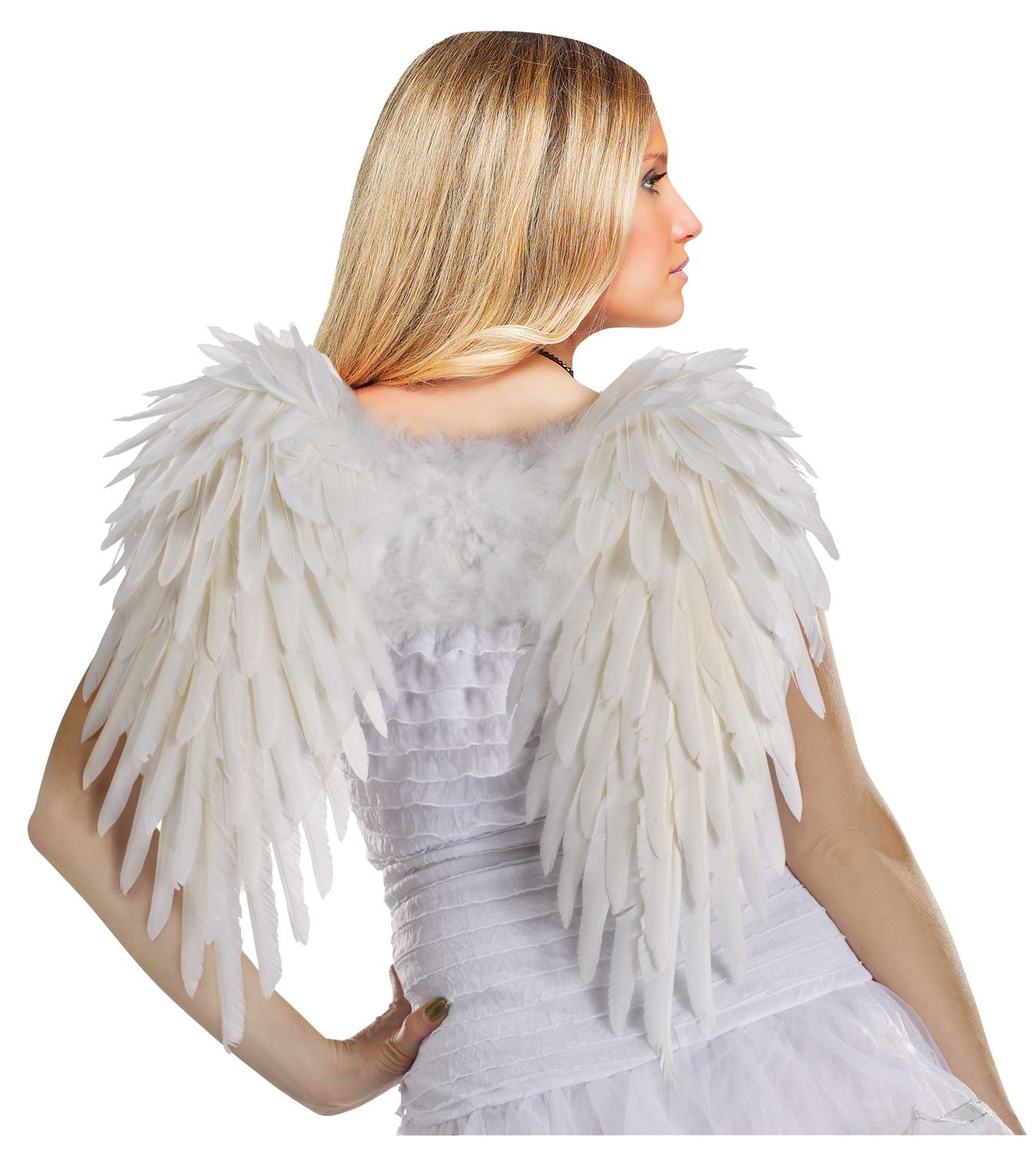 Deluxe Feather Wings -, Color: White