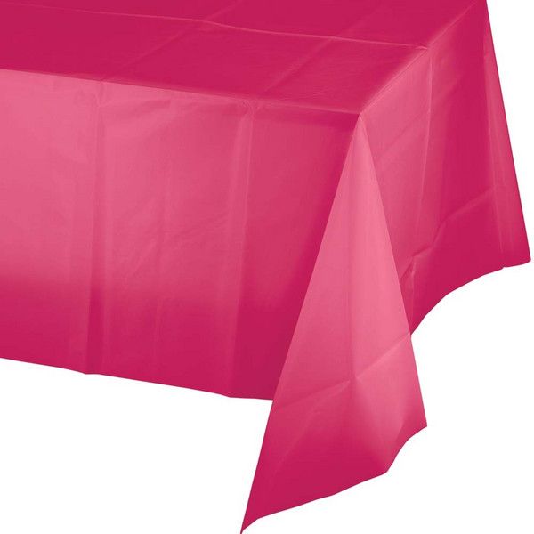 Rect Plastic Tablecover Hot Magenta 54" x 108"