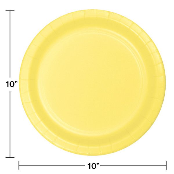 10" Paper Dinner Plate Mimosa 24 Ct