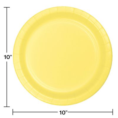10" Paper Dinner Plate Mimosa 24 Ct