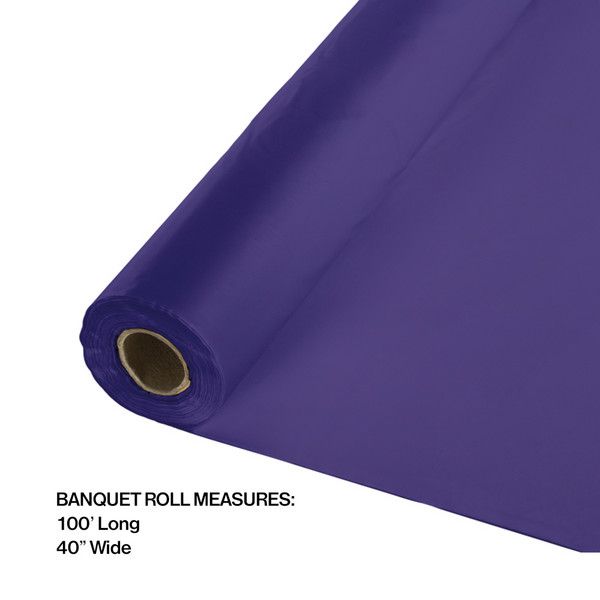 Plastic Banquet Roll Purple 100'