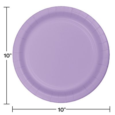 10" Paper Dinner Plate Luscious Lavender 24 Ct
