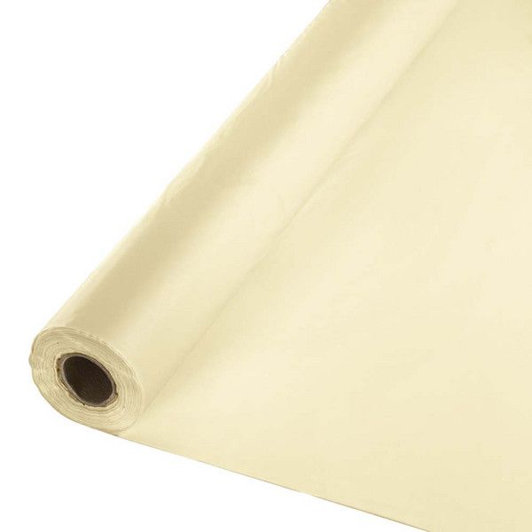 Plastic Banquet Roll Ivory 100'