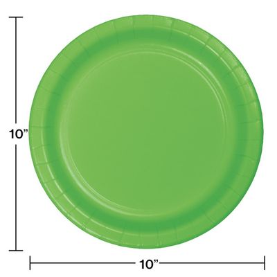 10" Paper Dinner Plate Fresh Lime 24 Ct