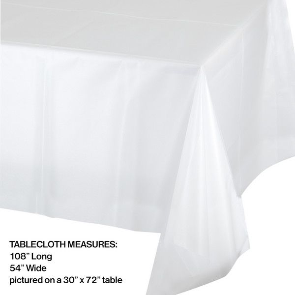 Rect Plastic Tablecover Clear 54" x 108"