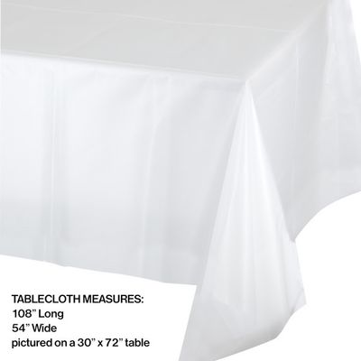 Rect Plastic Tablecover Clear 54" x 108"