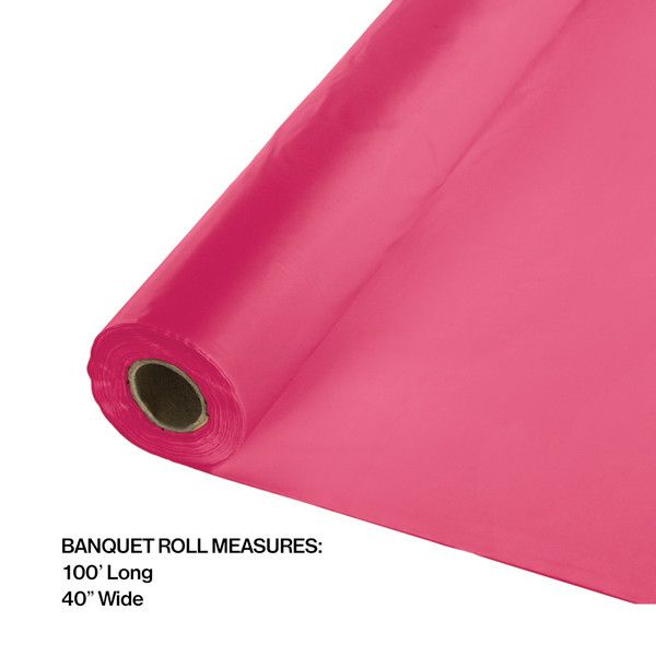 Plastic Banquet Roll Hot Magenta 100'