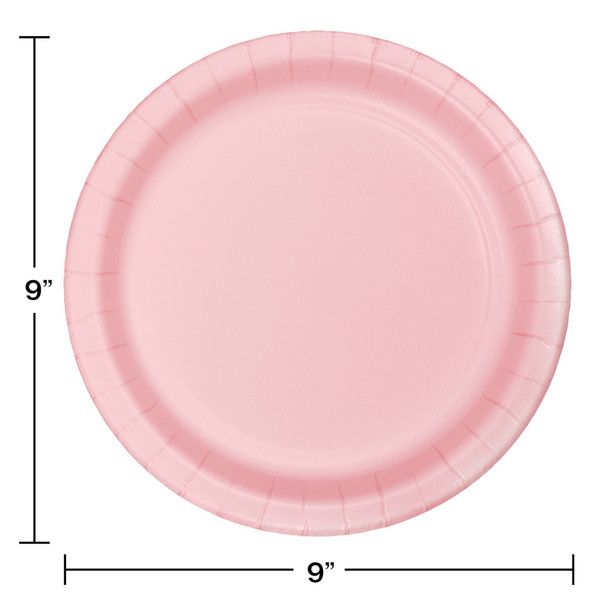 9" Paper Luncheon Plate Classic Pink 24 Ct