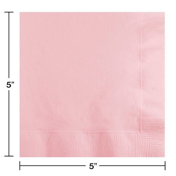 Beverage Napkins 2 Ply Classic Pink 50 Ct