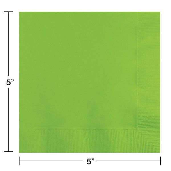 Beverage Napkins 2 Ply Fresh Lime 50 Ct