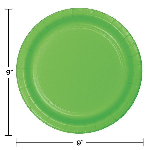 9" Paper Luncheon Plate Fresh Lime 24 Ct