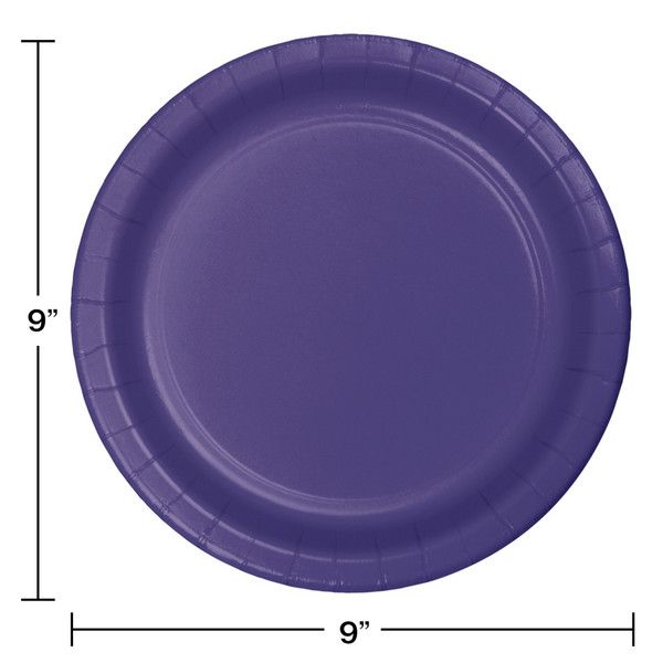 9" Paper Luncheon Plate Purple 24 Ct