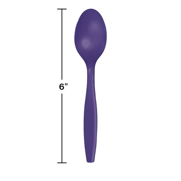 Plastic Spoons Purple 50 Ct