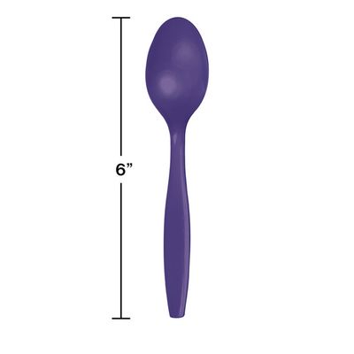 Plastic Spoons Purple 50 Ct