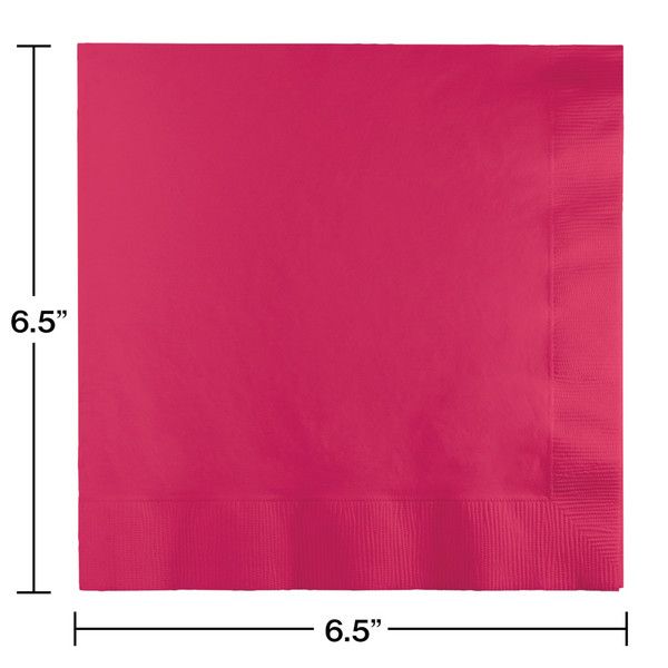 Luncheon Napkins 2 Ply Hot Magenta 50 Ct