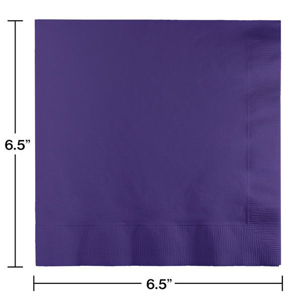 Luncheon Napkins 2 Ply Purple 50 Ct