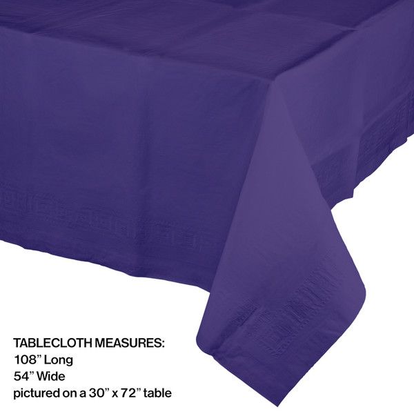 Rect Paper Tablecover Purple 54" x 108"