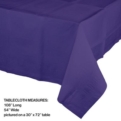Rect Paper Tablecover Purple 54" x 108"