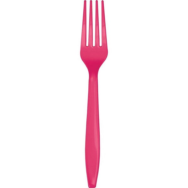 Plastic Forks Hot Magenta 24 Ct