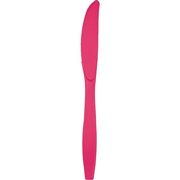 Plastic Knives Hot Magenta 24 Ct