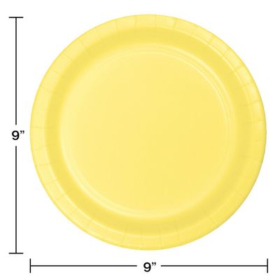 9" Paper Luncheon Plate Mimosa 24 Ct