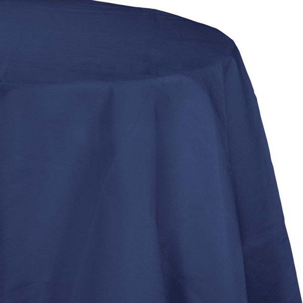 Round Paper Tablecover Navy 82"