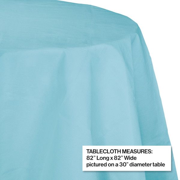 Round Paper Tablecover Pastel Blue 82"