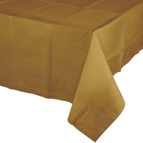 Rect Paper Tablecover Glittering Gold 54" x 108"