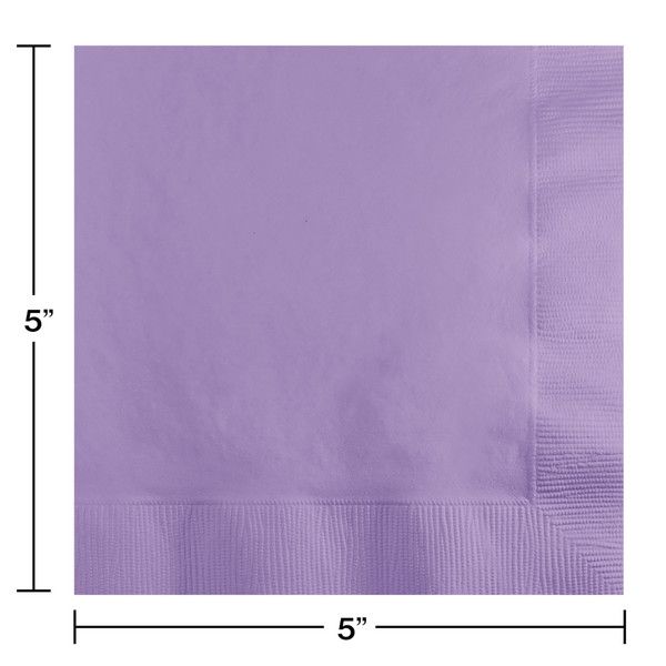 Beverage Napkins 2 Ply Luscious Lavender 50 Ct
