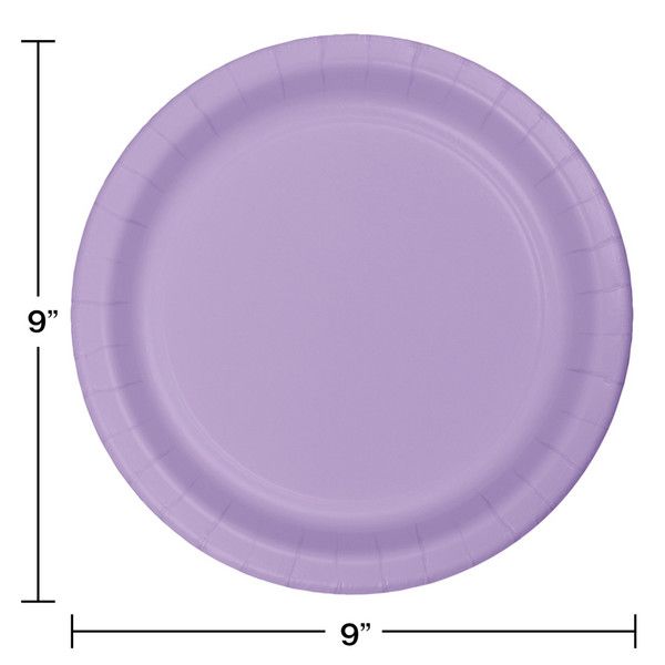 9" Paper Luncheon Plate Luscious Lavender 24 Ct