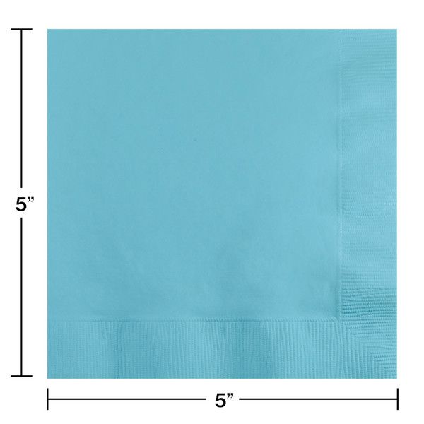 Beverage Napkins 2 Ply Pastel Blue 50 Ct