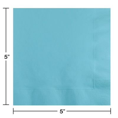 Beverage Napkins 2 Ply Pastel Blue 50 Ct