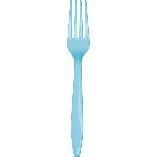 Plastic Forks Pastel Blue 24 Ct