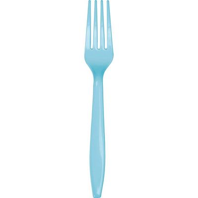 Plastic Forks Pastel Blue 24 Ct