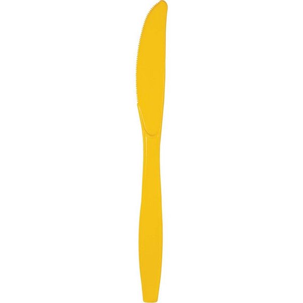Plastic Knives Schoolbus Yellow 24 Ct