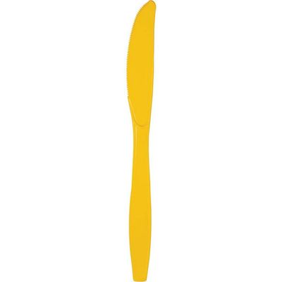Plastic Knives Schoolbus Yellow 24 Ct