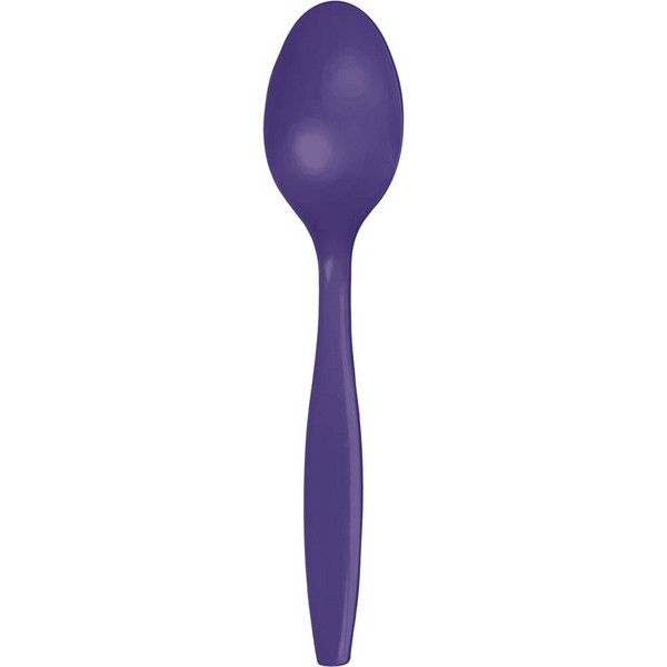 Plastic Spoons Purple 24 Ct