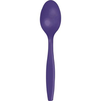 Plastic Spoons Purple 24 Ct