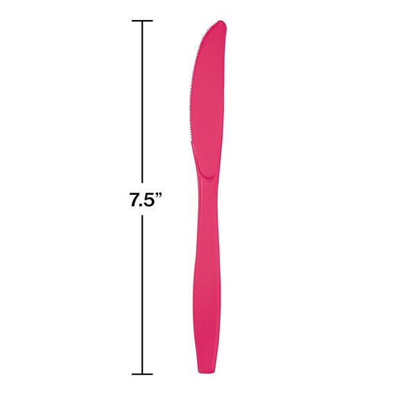 Plastic Knives Hot Magenta 50 Ct