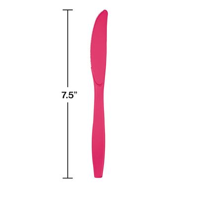 Plastic Knives Hot Magenta 50 Ct