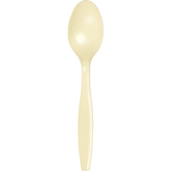 Plastic Spoons Ivory 24 Ct