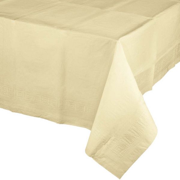 Rect Paper Tablecover Ivory 54" x 108"