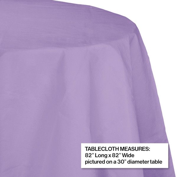 Round Paper Tablecover Luscious Lavender 82"
