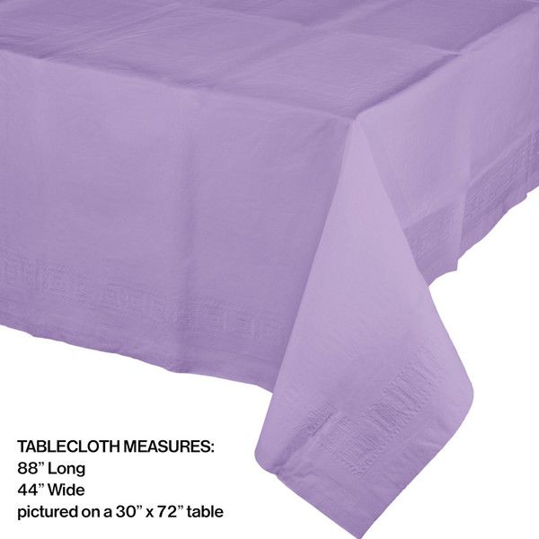 Rect Paper Tablecover Luscious Lavender 54" x 108"