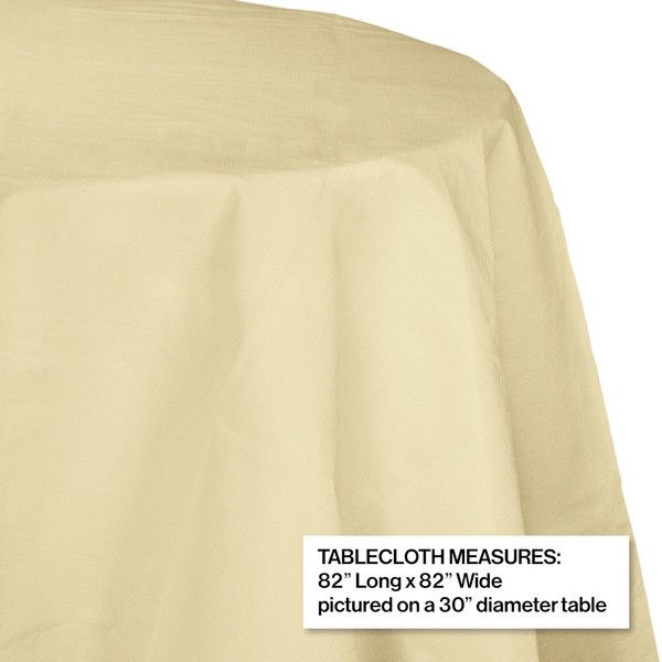 Round Paper Tablecover Ivory 82"
