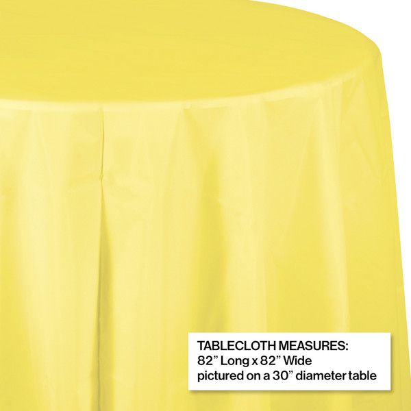 Round Plastic Tablecover Mimosa 84"