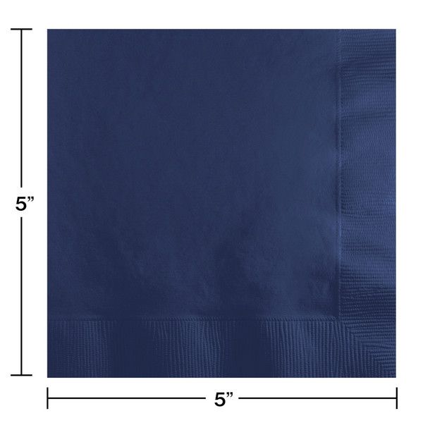 Beverage Napkins 2 Ply Navy 50 Ct