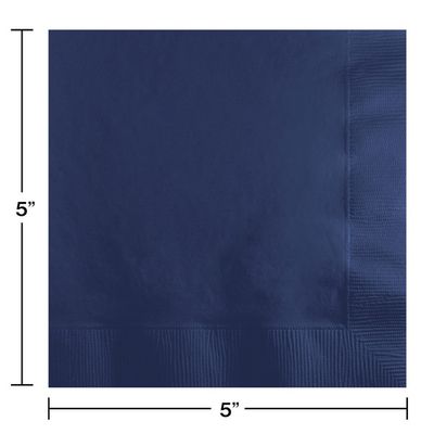 Beverage Napkins 2 Ply Navy 50 Ct