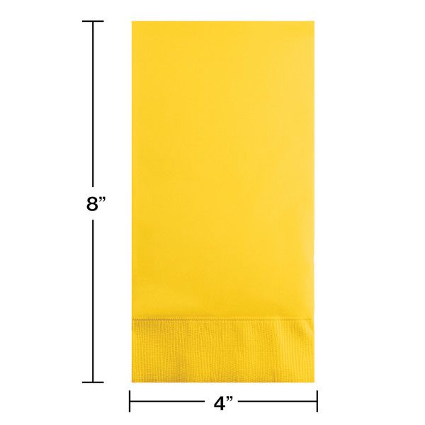Guest Napkins 3 Ply Schoolbus Yellow 16 Ct