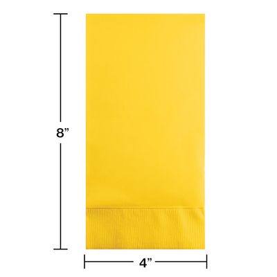 Guest Napkins 3 Ply Schoolbus Yellow 16 Ct